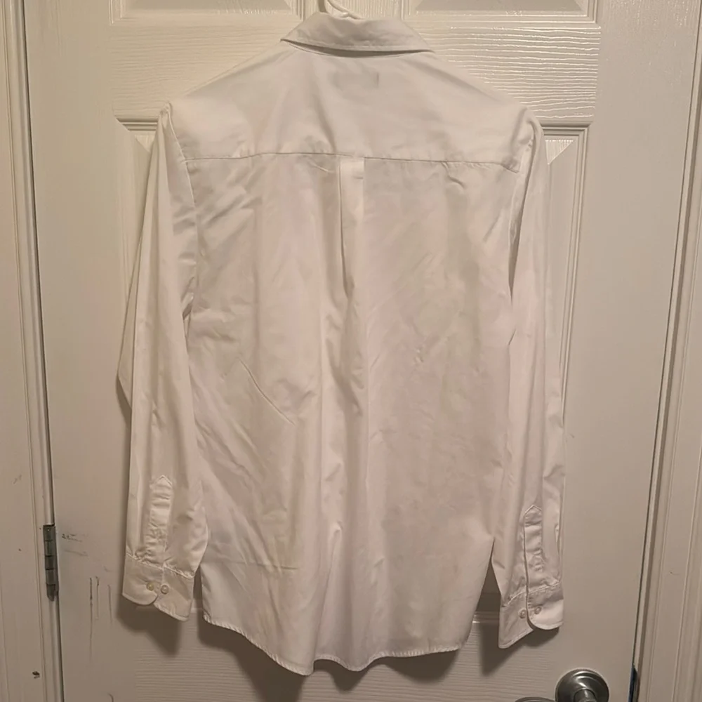 Boys Nautica White Casual Button Down Shirt Classic Cotton - Picture 2 of 3